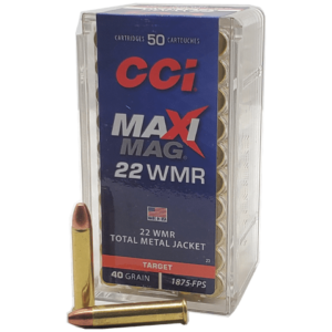 22 Magnum – CCI Maxi Mag 40 Grain Total Metal Jacket – 50 Rounds