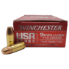 9mm – Winchester USA Ready 115 Grain Full Metal Jacket