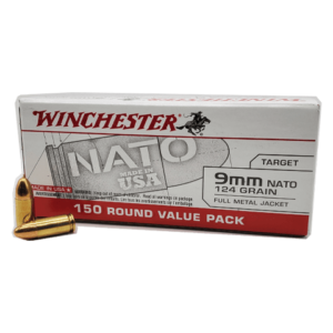 9mm – Winchester USA 124 Grain Full Metal Jacket – 150 Rounds