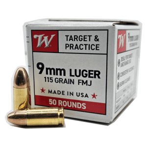 9mm – Winchester USA 115 Grain 50 Rounds